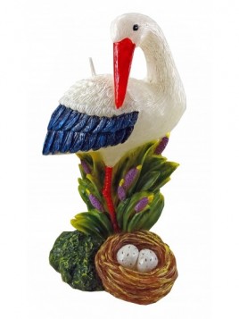 Decorative candle Stork 16.5 cm.