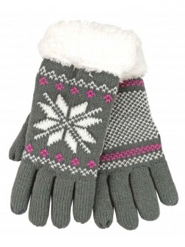 Grey Gloves Pattern Flocons, RODA