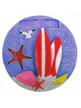 Magnet galet rond Surf, personnalisable