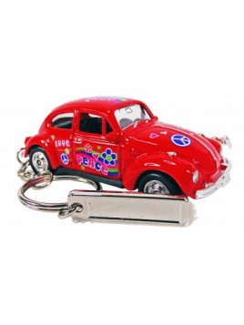 Porte clés Volkswagen Coccinelle personnalisable rouge