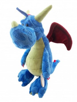 Dragon Bleu en peluche 30 cm