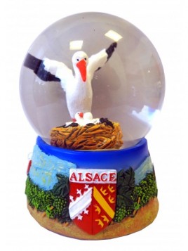 Boule Neigeuse Alsace Nid de Cigogne